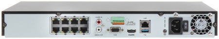 NVR HikVision 8 canale 4K DS-7608NI-K2/8P(D), switch 8 porturi PoE Plug&amp;Play, suporta 2 HDD pana la 16TB fiecare, iesiri video independente HDMI si VGA, banda 80 Mbps, compresie H.265+, format 1U - Img 2