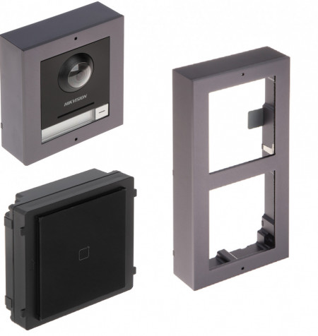 Post exterior HikVision 2 module aparent DS-KD8003-IME1/Surface+DS-KD-M+DS-KD-ACW2