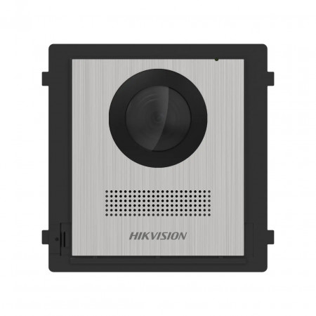 Post exterior videointerfon modular IP HikVision DS-KD8003-IME1(B)/NS, camera 2MP Full HD, fara buton apel, Fish-eye, carcasa otel inoxidabil, 2 relee, iesire alimentare yala 12V, configurare WEB, protectie IP65, alimentare PoE - Img 3