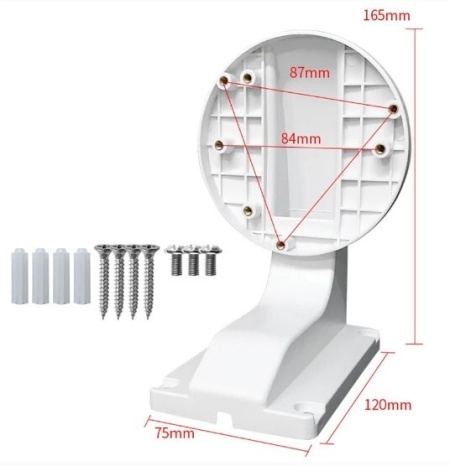 Suport de perete Hikvision DS-1258ZJ pentru camere tip dome, fabricat din material plastic rezistent, culoare Hikvision White, design ergonomic pentru mascarea cablurilor, ideal pentru montaj la interior in sisteme de supraveghere video - Img 3