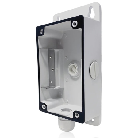 Suport perete HikVision cu doza de jonctiune DS-1273ZJ-130B-TRL, material aliaj de aluminiu, culoare alb Hikvision, montaj profesional camere supraveghere, rezistent la exterior, management cabluri, constructie robusta - Img 5
