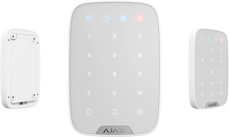 Tastatura control wireless Ajax KeyPad Jeweller, comunicare bidirectionala, raza semnal 1700m, protectie anti-sabotaj si criptare, coduri de acces personalizate, functie panica, culoare alb, design slim - Img 2