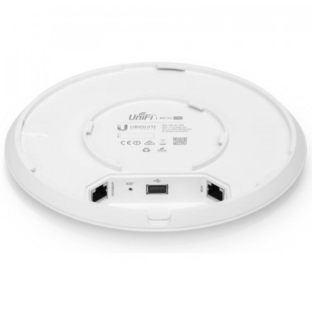 Access Point Ubiquiti UniFi AC Pro UAP-AC-PRO, WiFi 5 Dual-Band, viteza 1750 Mbps, tehnologie 3x3 MIMO, acoperire 140 mp, 250+ clienti, 2 porturi GbE, alimentare PoE (adaptor inclus), montaj tavan/perete, management App - Img 2