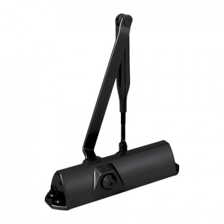 Amortizor hidraulic Dormakaba negru RAL9005 cu brat articulat TS68-BLACK