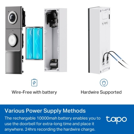 Camera exterior TP-Link Tapo D235, 5MP 2K, baterie 10.000 mAh sau cablu 8‑24 V, Panoramic 180°, Night Vision color, detectie AI persoane/vehicule/animale/pachete, audio bidirectional, IP66, microSD 512 GB, stocare cloud - Img 2