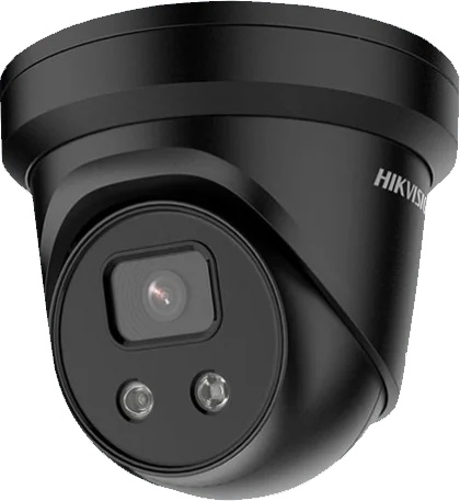 Camera HikVision IP AcuSense 4MP Strobe light, microfon si difuzor incorporat DS-2CD2346G2-ISU/SL (BLACK)