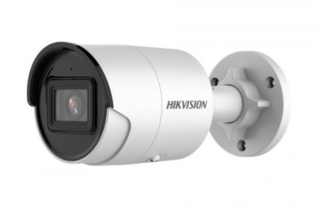 Camera supraveghere Hikvision Bullet 6MP DS-2CD2063G2-IU(2.8mm), AcuSense (filtrare om/vehicul), microfon incorporat, WDR 120dB, H.265+, IP67, slot card SD, iluminare IR 40m, carcasa metalica, alimentare PoE - Img 2