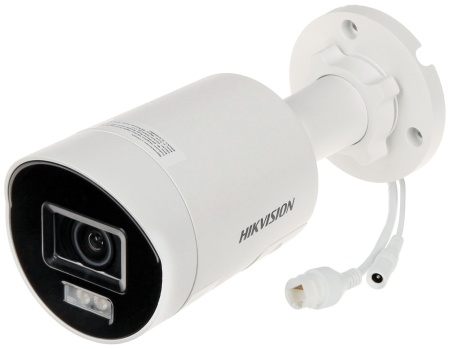 Camera supraveghere IP HikVision mini bullet 4MP DS-2CD2047G2H-LIU/SL(4mm)(eF), Smart Hybrid Light, ColorVu, WDR 130dB, H.265+, audio bidirectional, flash stroboscopic si alarma sonora, IP67, slot card 512GB, Deep Learning - Img 2