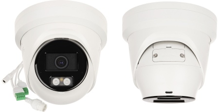 Camera supraveghere IP HikVision turret 4MP DS-2CD2347G2H-LISU/SL(4mm)(eF), Smart Hybrid Light, ColorVu, WDR 130dB, H.265+, audio bidirectional, flash stroboscopic si alarma sonora, IP67, slot card 512GB, Deep Learning - Img 3