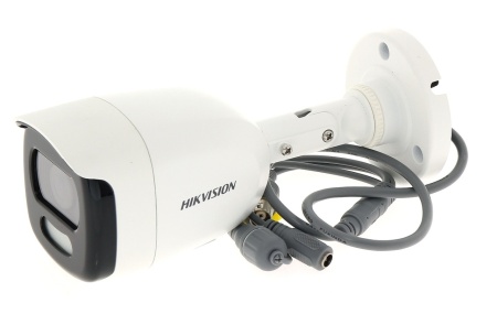 Camera supraveghere Turbo HD Hikvision Bullet 2MP DS-2CE12DFT-F(3.6mm), tehnologie ColorVu, imagini color 24/7, lumina alba 40m, WDR real 130dB, 4 in 1 (TVI/AHD/CVI/CVBS), protectie exterior IP67, carcasa metalica - Img 2