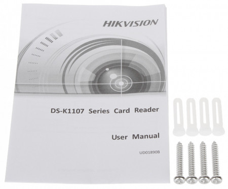 Cititor de carduri HikVision DS-K1107EK, suport carduri Mifare si EM, comunicare RS-485, Wiegand si protocol OSDP, protectie IP65 pentru exterior, buzzer incorporat, design slim, ideal pentru sisteme control acces - Img 4
