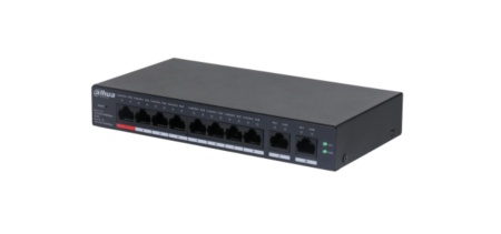 Cloud Managed Switch Dahua CS4010‑8ET‑110, 10‑porturi desktop cu 8 porturi PoE, compatibil IEEE802.3/3u/3x/3ab, suporta IEEE802.3af/at/bt, intelligent PoE, metalic dust‑proof, PoE power management, temperatura operare larga - Img 2