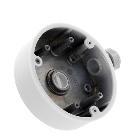 Doza de montaj HikVision DS-1280ZJ-PT6 din aliaj de aluminiu, culoare alb (Hikvision White), rezistenta la intemperii, ideala pentru gestionarea cablurilor camerelor de supraveghere, montaj pe perete sau tavan - Img 3