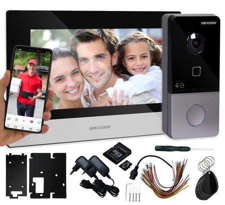 Kit Videointerfon IP HikVision pentru o familie cu Wi-Fi DS-KIS603-P - Img 6