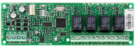 Modul de extensie 4 iesiri PGM Paradox PGM4, compatibil cu toate panourile Paradox, alimentare 11-16 Vdc, consum maxim 150 mA, temperatura operare -20°C la +50°C, dimensiuni 140x45x30 mm - Img 2