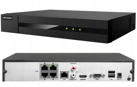 NVR IP HikVision HiWatch HWN-4104MH-4P, 4 canale, 4 porturi PoE, rezolutie 4K, compresie H.265+/H.265/H.264+, latime banda 40 Mbps, capacitate decodare 1-ch @ 8MP sau 5-ch @ 1080P - Img 2
