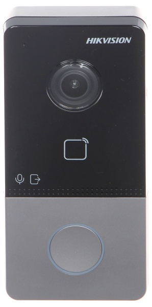 Post exterior videointerfon IP 2 MP HikVision DS-KV6113-WPE1(C), Wi-Fi, PoE, cititor card Mifare, protectie IP65, un singur buton de apel, microfon si difuzor, camera HD cu infrarosu, configurare web, carcasa plastic - Img 2