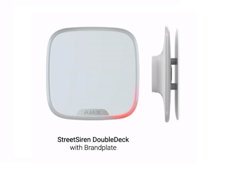 Sirena stradala wireless AJAX StreetSiren DoubleDeck (White), pentru sistem alarma, 113 dB, doua module flash, anti-sabordaj, rezistenta la apa si praf, compatibila cu hub Ajax, baterie de lunga durata, instalare exterior - Img 2