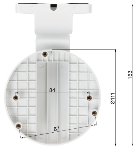 Suport de perete Hikvision DS-1258ZJ pentru camere tip dome, fabricat din material plastic rezistent, culoare Hikvision White, design ergonomic pentru mascarea cablurilor, ideal pentru montaj la interior in sisteme de supraveghere video - Img 4