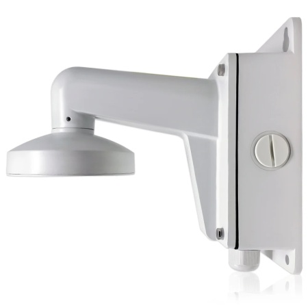 Suport perete HikVision cu doza de jonctiune DS-1273ZJ-130B-TRL, material aliaj de aluminiu, culoare alb Hikvision, montaj profesional camere supraveghere, rezistent la exterior, management cabluri, constructie robusta - Img 6