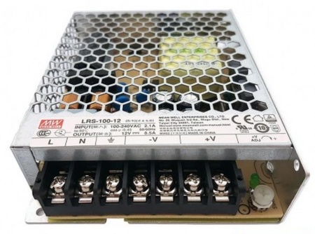 Sursa de alimentare Mean Well LRS-100-12, iesire 12V 8.5A, putere 100W, design ultra-subtire 30mm, functionare in conditii extreme de temperatura -40...+85 grade C, ideala pentru automatizari si sisteme LED profesionale - Img 4