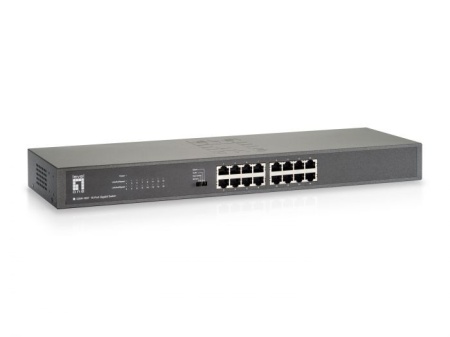 Switch Gigabit Level1 GSW-1657 Unmanaged, 16 porturi 10/100/1000Mbps, capacitate comutare 32Gbps, suport Jumbo Frame 9K, eficienta energetica IEEE 802.3az, auto-MDI/MDIX, Plug-and-Play, montare desktop sau rack 19 inch - Img 3