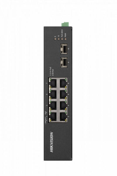 Switch HikVision 8 porturi PoE si doua porturi UpLink Gigabit DS-3T0510HP-E-HS