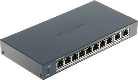 Switch PoE HikVision Smart Managed 8 porturi DS-3E1510P-EI/M, Gigabit, 2x Uplink RJ45, buget putere 60W, PoE Watchdog, suporta VLAN, protectie la supratensiune 6kV, transmisie Long Range pana la 300m, prevenire bucle STP/RSTP - Img 3