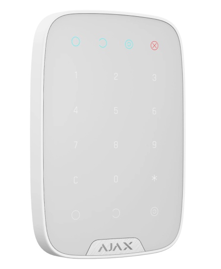 Tastatura control wireless Ajax KeyPad Jeweller, comunicare bidirectionala, raza semnal 1700m, protectie anti-sabotaj si criptare, coduri de acces personalizate, functie panica, culoare alb, design slim - Img 3