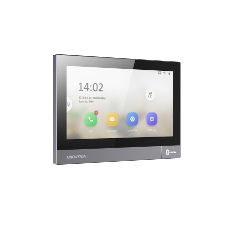 Videointerfon IP HikVision DS-KH8381-WTE1, monitor interior 7″ IPS touch 1024×600, PoE/Wi-Fi, audio bidirecțional, Hik-Connect, 8 intrări alarmă, 4 relee, microSD up to 128 GB, RS-485, control acces ușă - Img 3