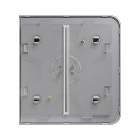Buton lateral dublu Ajax SideButton (2-gang) pentru rame multiple LightSwitch, tactil/contactless, senzor apropiere 15mm, culoare alb (White), compatibil cu releu LightCore (2-gang), design modular slim - Img 2