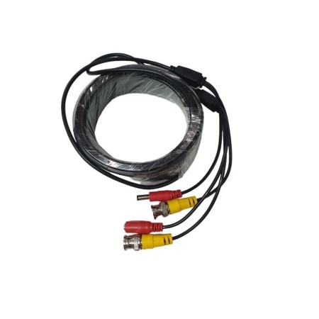 Cablu coaxial supraveghere OEM mufat 15 metri BNCDC15M, Include alimentare, Mufe BNC si DC mama/tata turnate, Culoare negru, Gata pregatit pentru montaj sisteme analogice Turbo HD, Transmisie semnal video si curent - Img 2
