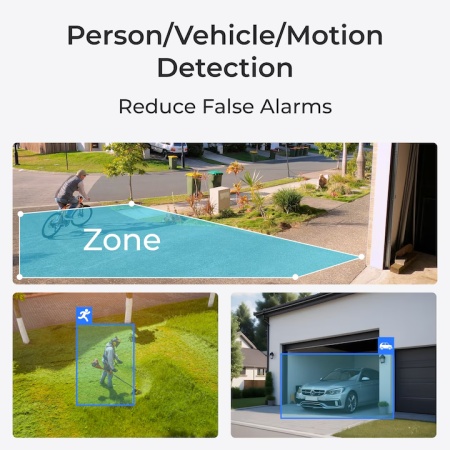 Camera supraveghere exterior Reolink 5MP W320 Super HD Wi-Fi Dual-Band 2.4/5 GHz, vedere nocturna 30m, detectie inteligenta persoane, vehicule si animale, protectie intemperii IP67, audio, slot card MicroSD, acces App - Img 7