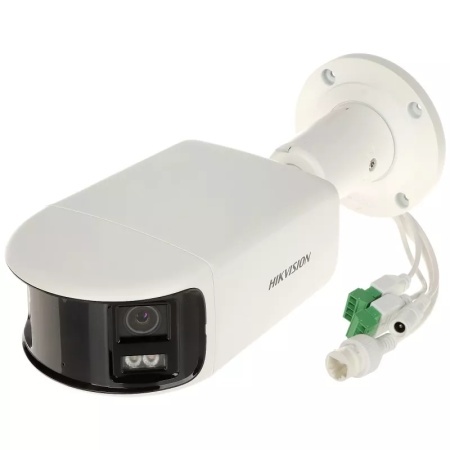 Camera supraveghere IP HikVision Bullet 6MP DS-2CD2T66G2P-ISU/SL(2.8mm), 180° PanoVu, DarkFighter, Live Guard (alarma audio si stroboscop), AcuSense, audio bidirectional, 120 dB WDR, protectie IP67, slot card, imagine panoramica fara unghiuri moarte - Img 3