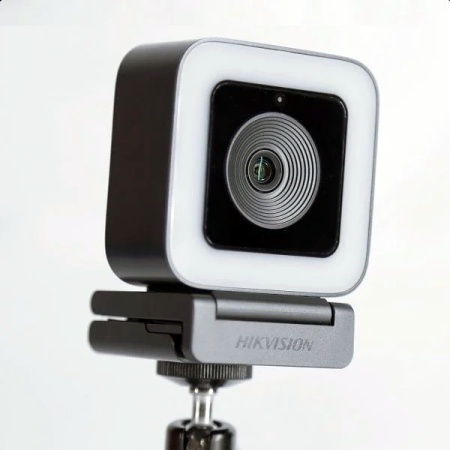 Camera web AI Hikvision 4MP IDS-UL4P/BK, 2K @ 60fps, Auto Framing, focalizare automata SAF, iluminare LED 5 trepte, microfon dual, interfata USB-A/C, trepied inclus, AI Face Beautification - Img 6