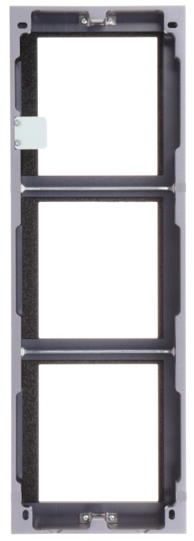 Carcasa interfon montaj aparent HikVision DS-KD-ACW3/S, rama modulara pentru 3 module, material otel inoxidabil de inalta calitate, include 3 panouri frontale, capac buton si accesorii necesare instalarii, design robust - Img 6