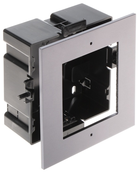Carcasa interfon montaj ingropat HikVision DS-KD-ACF1/S, rama modulara pentru 1 modul, material otel inoxidabil de inalta calitate, include doza incastrabila, suruburi capac si accesorii necesare instalarii - Img 2