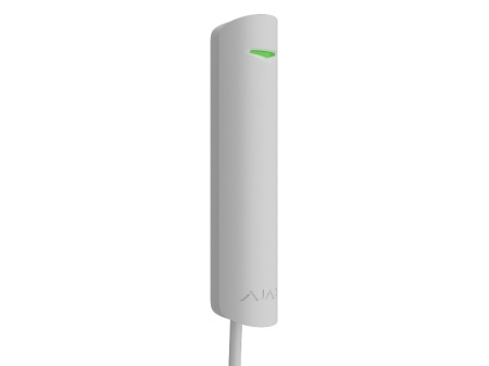 Contact magnetic cu fir Ajax Superior DoorProtect Plus Fibra (White), senzor de soc si inclinare, intrare auxiliara NC, tehnologie Fibra, protectie anti-sabotaj, grad IP50, IK04, include magnet mic si mare - Img 2
