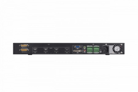 Decodor Video 4K HikVision DS-6908UDI(B), 8 iesiri HDMI, 4 iesiri BNC, decodare pana la 24MP, capacitate 64 canale 1080p, interfata optica SFP, intrări VGA/DVI, audio bidirectional, montaj Rack 1U - Img 2