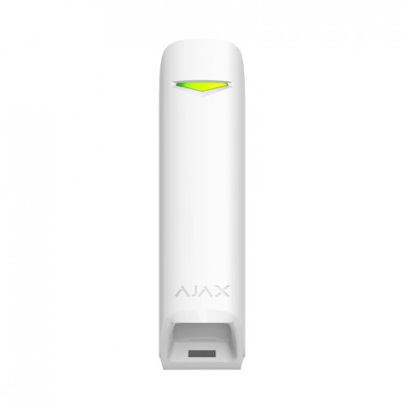 Detector miscare interior tip cortina wireless Ajax MotionProtect Curtain Jeweller, raza 6-15m, unghi ingust 6 grade, IP54, imunitate animale, anti-sabotaj, distanta 1700m, autonomie 5 ani, alb - Img 2