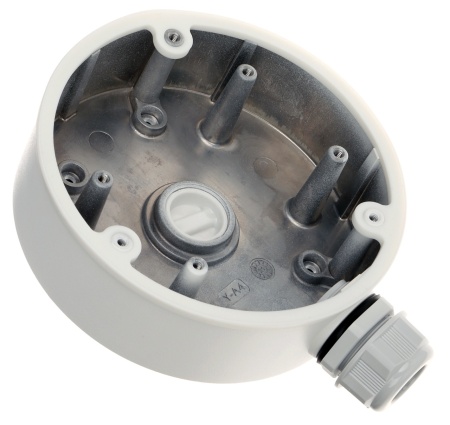Doza de montaj HikVision DS-1280ZJ-PT6 din aliaj de aluminiu, culoare alb (Hikvision White), rezistenta la intemperii, ideala pentru gestionarea cablurilor camerelor de supraveghere, montaj pe perete sau tavan - Img 4