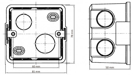 Doza montaj incastrat HikVision DS-KAB86 pentru post interior videointerfon, fabricata din material izolator de inalta calitate, design ergonomic pentru perete, instalare facila, seria 86 - Img 3