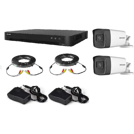 Kit HikVision 2 camere 5MP IR 40m K5-2C7204AC
