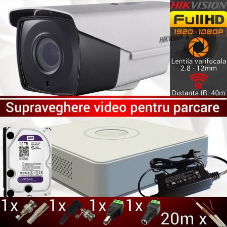 Kit supraveghere video Hikvision pentru parcare DS-16D7T04HQHI-F1/IT3Z