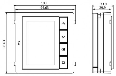 Modul afisaj LCD 3.5 inch HikVision DS-KD-DIS pentru post exterior modular, afisare agenda 2000 contacte, tastatura virtuala, protectie IP65, iluminare fundal, suport multilingv, compatibil seria DS-KD8 - Img 3