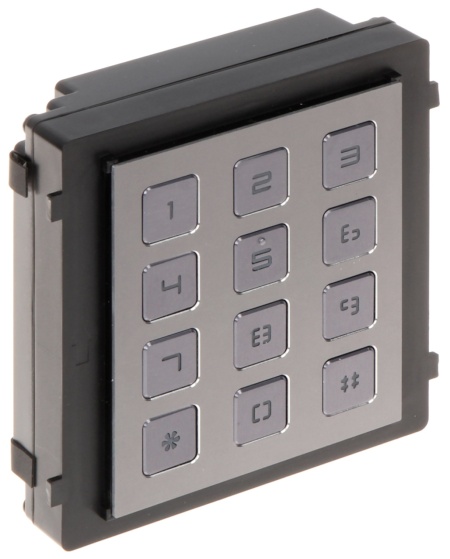 Modul interfonie tastatura HikVision DS-KD-KP/S, deschidere usa cod PIN, apelare post interior, protectie IP65 si IK07, iluminare fundal, material otel inoxidabil de inalta calitate, design modular, usor de extins - Img 2