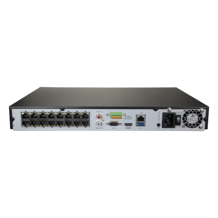 NVR HikVision HiWatch AcuSense 16 canale HWN-5216MH(D), rezolutie 4K/12MP, H.265+, latime banda 160Mbps, 2 sloturi HDD, protectie perimetru, filtrare alarme false, analiza video inteligenta, Dual-OS - Img 3