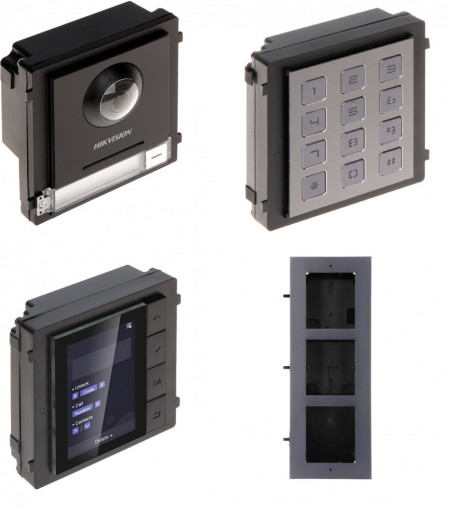 Post exterior HikVision 3 module ingropat DS-KD8003-IME1+DS-KD-DIS+DS-KD-KP+DS-KD-ACF3