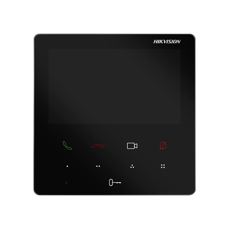 Post interior videointerfon IP Hikvision DS-KH6110-WE1, ecran tactil color 4.3 inch, Wi-Fi integrat, alimentare PoE, control prin aplicatia Hik-Connect, vizualizare live camere si post exterior, 4 butoane tactile configurabile, microfon si difuzor - Img 2