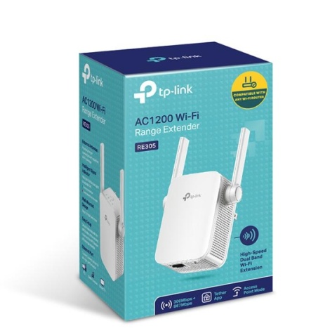 Range Extender WiFi AC1200 TP‑Link RE305, extinde semnalul Wi-Fi in zone cu acoperire slaba, viteze cumulate pana la 1,2Gbps, dual-band 2.4/5GHz, indicator semnal pentru pozitionare optima, compatibil cu orice router sau access point - Img 3
